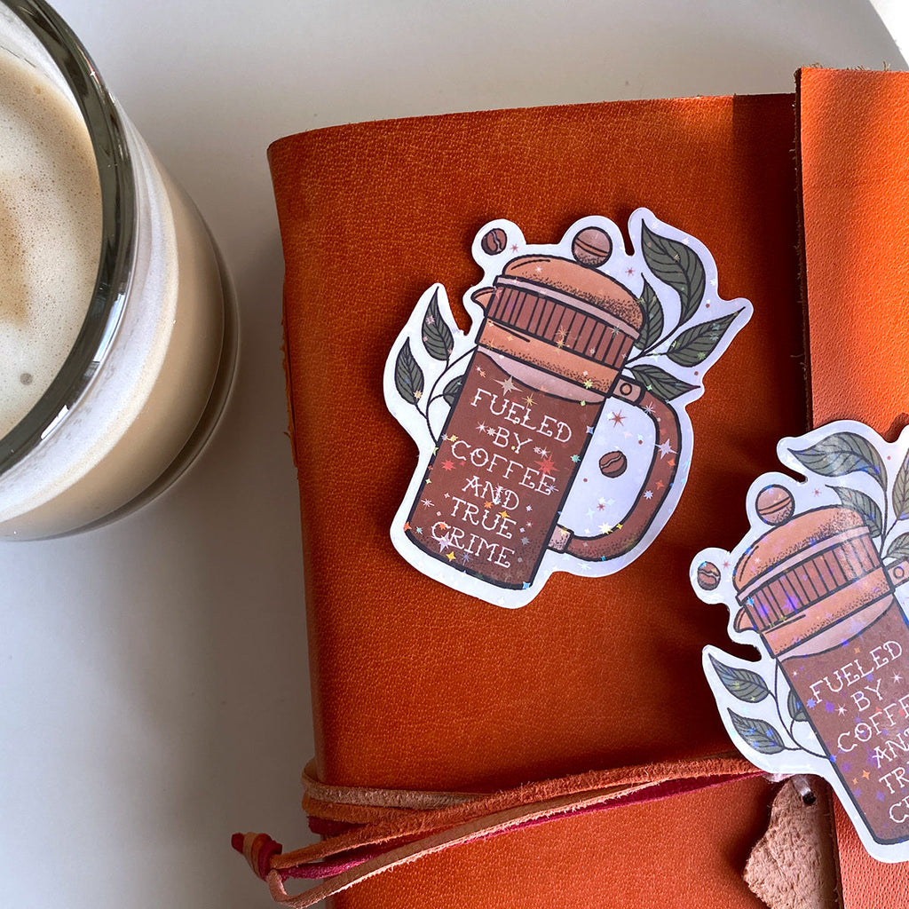 Coffee and True Crime Sticker
