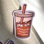 Emotional Support Ice Coffee Sticker