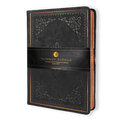 Vintage Classic Style Diary Notebook Vegan Leather (Black)S