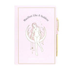 Goddess Energy A5 Manifestation Journal and Rose Quartz Crystal Pen
