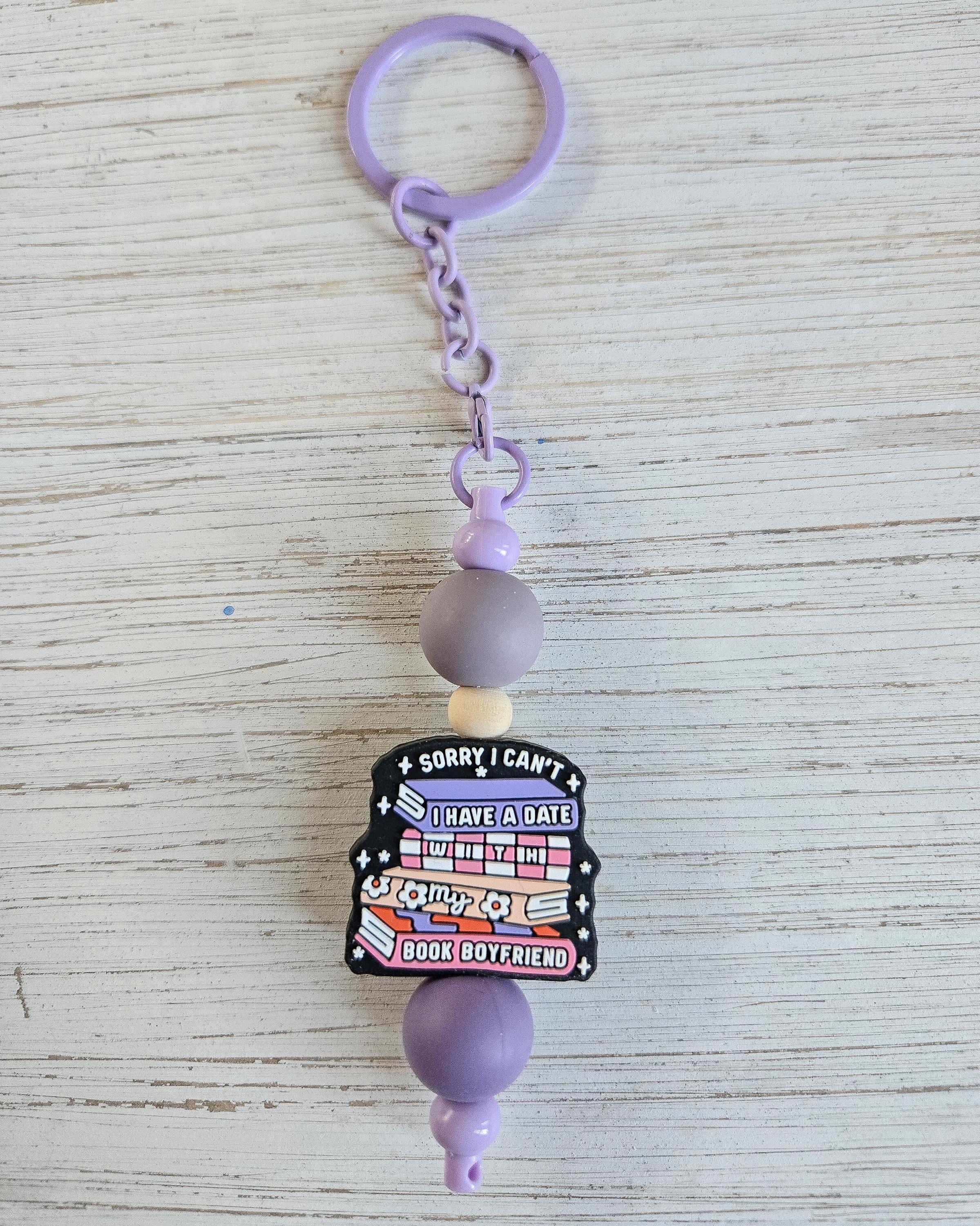Bookish Silicone Bead Keychains