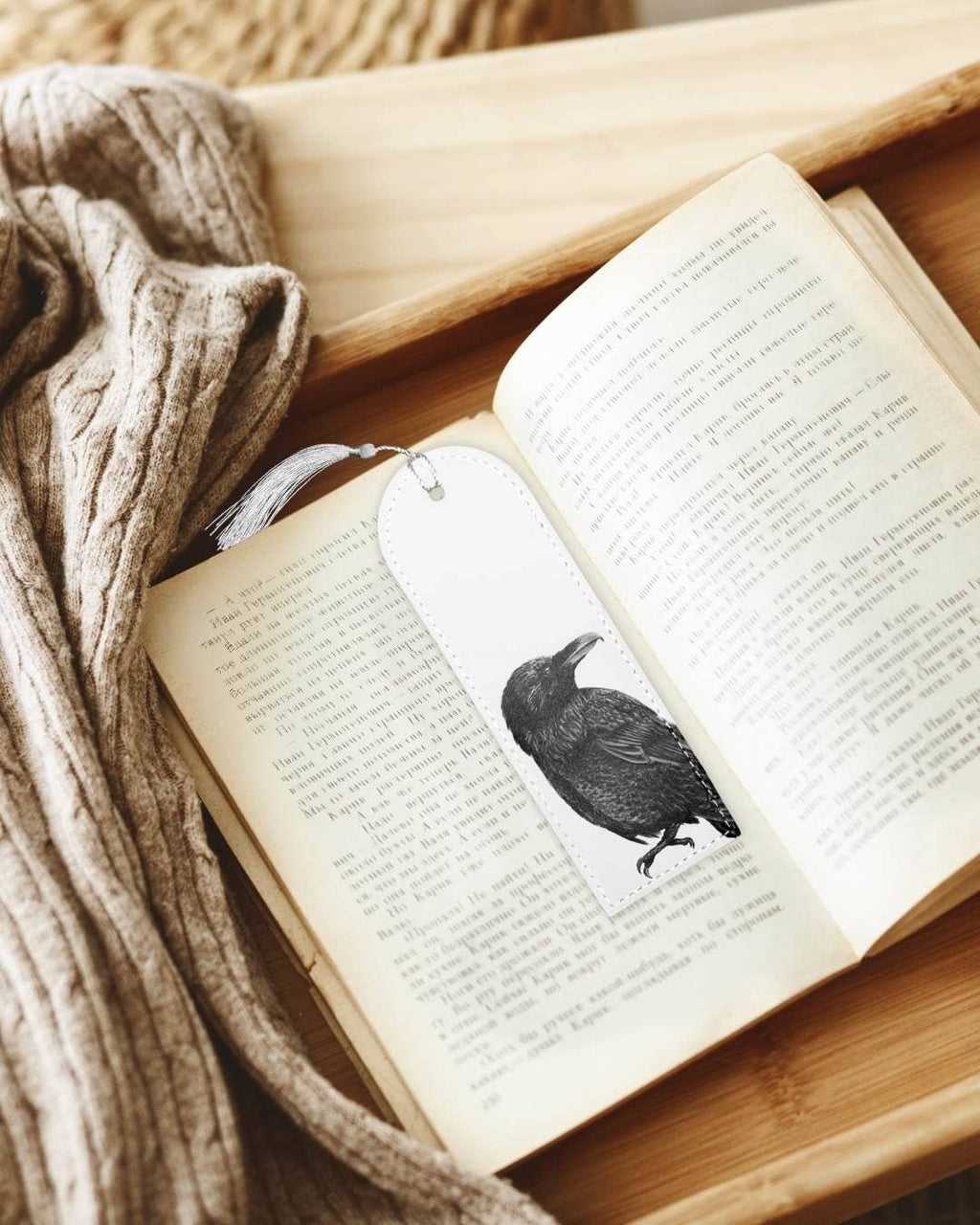 Raven - Vegan Leather Bookmark
