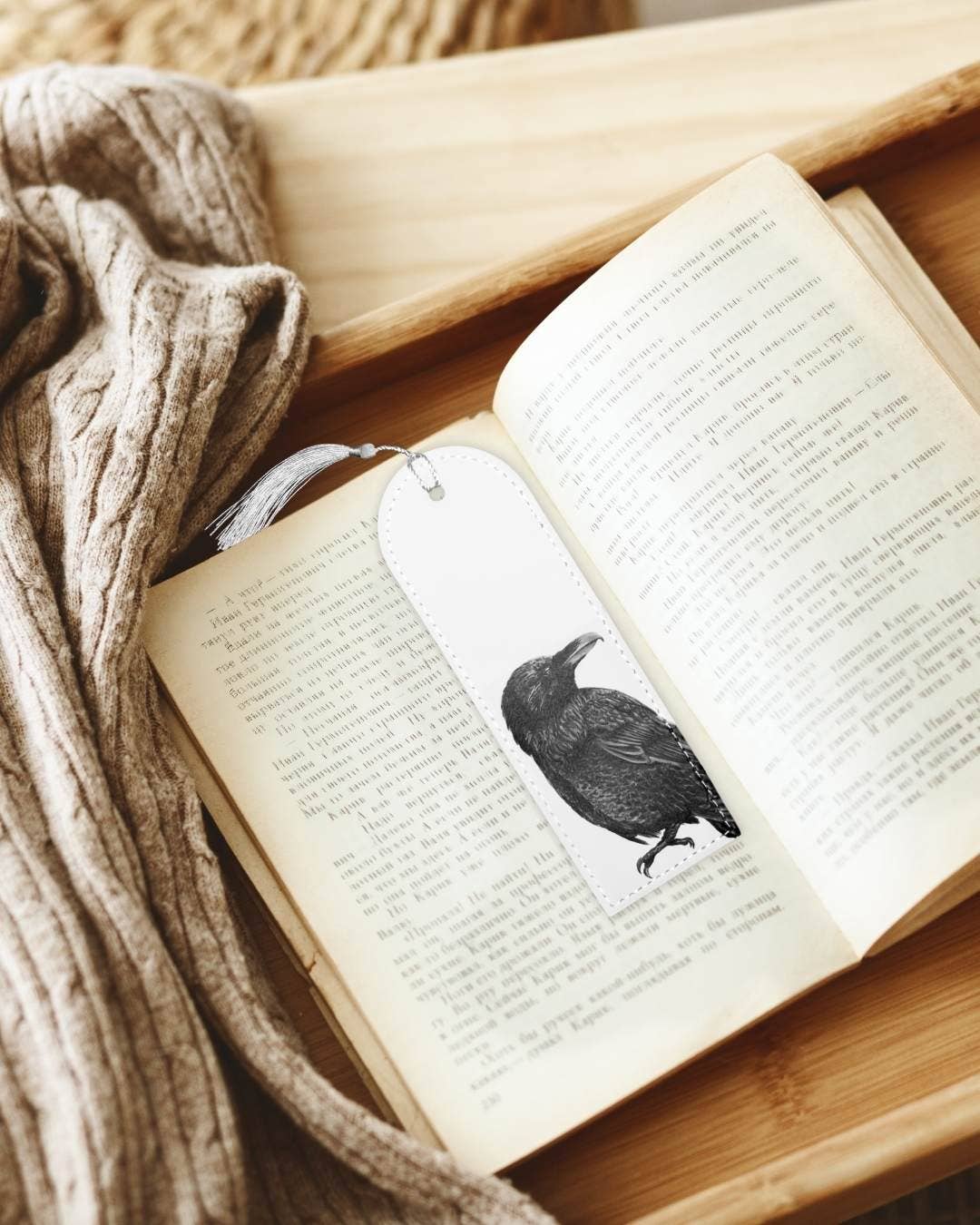 Raven - Vegan Leather Bookmark