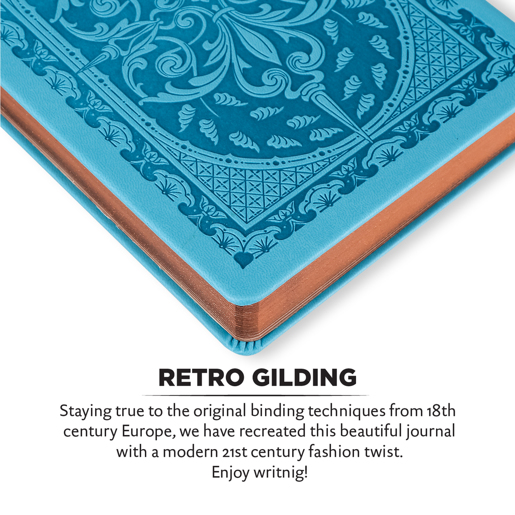 Victoria's Journals Vintage Style Diary/Notebook (Aqua Blue)