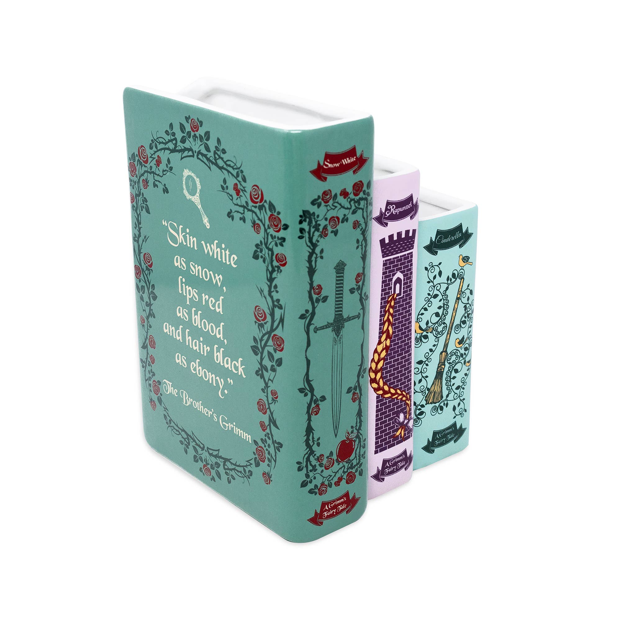 Triple Book Vase, Grimm's Fairy Tales