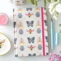 Floral Bug Print A5 Notebook