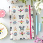 Floral Bug Print A5 Notebook
