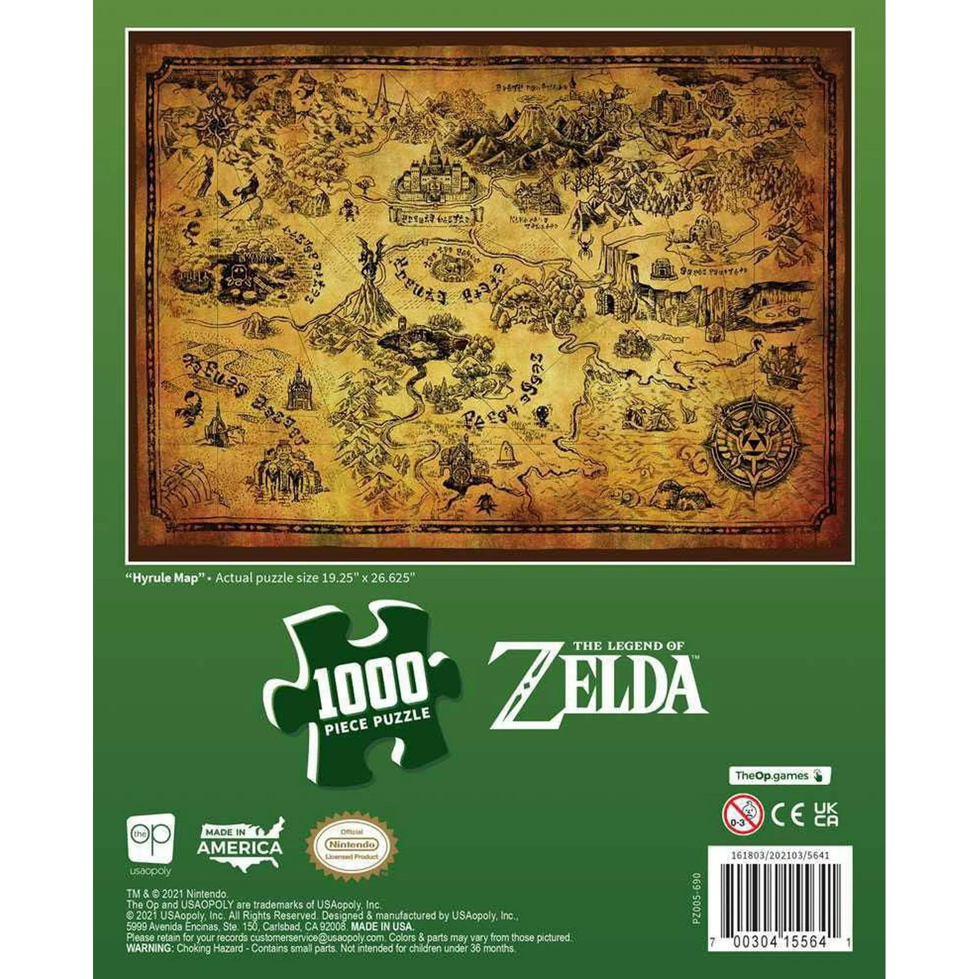 The Legend of Zelda “Hyrule Map” 1000 Piece Puzzle