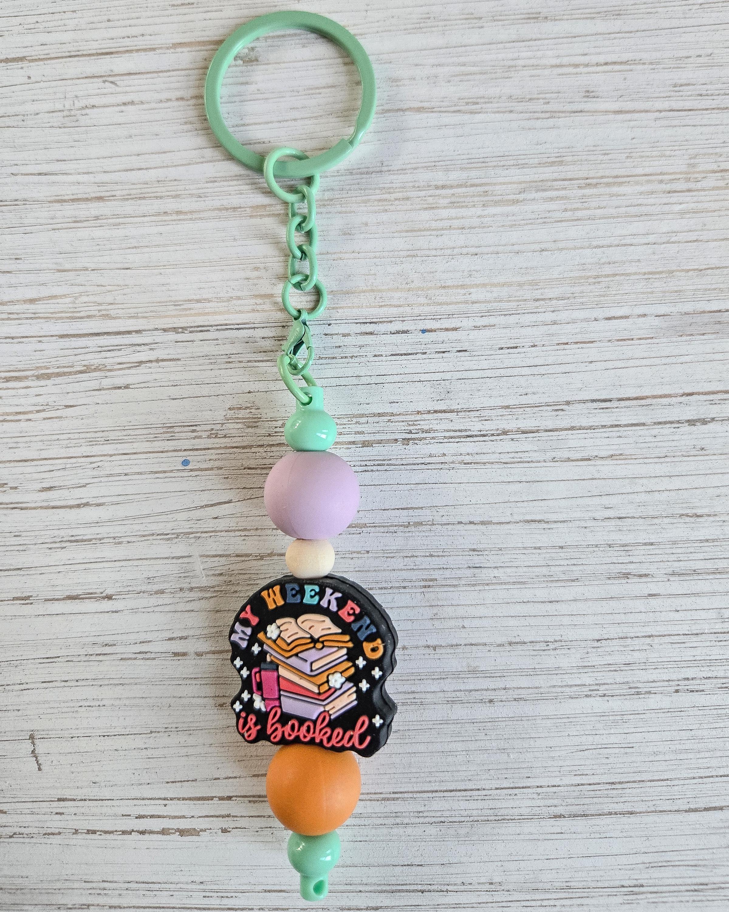 Bookish Silicone Bead Keychains