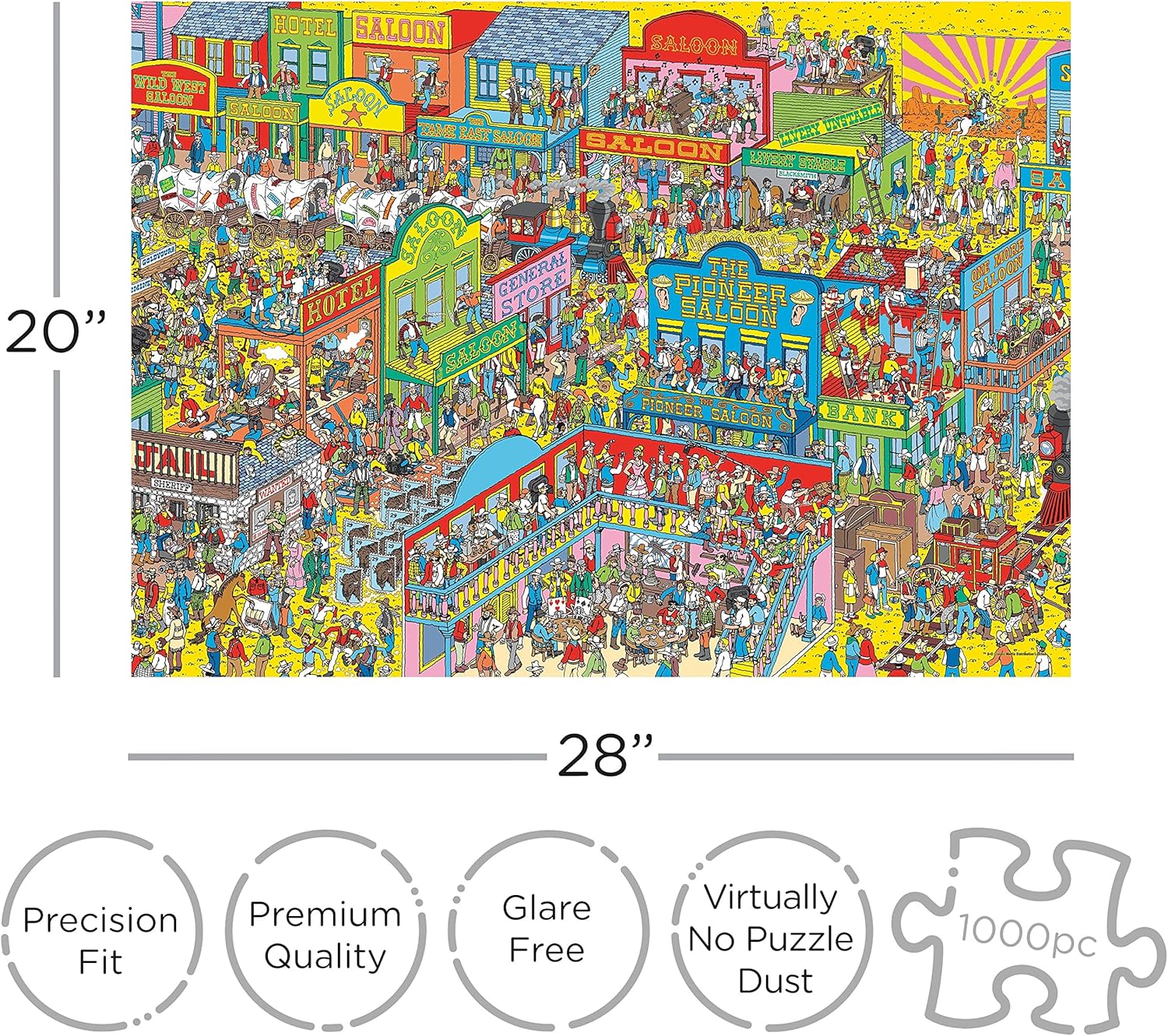 Aquarius Where's Waldo Wild Wild West Puzzle