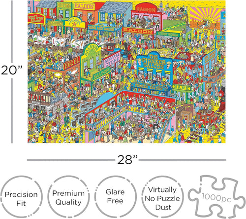 Aquarius Where's Waldo Wild Wild West Puzzle