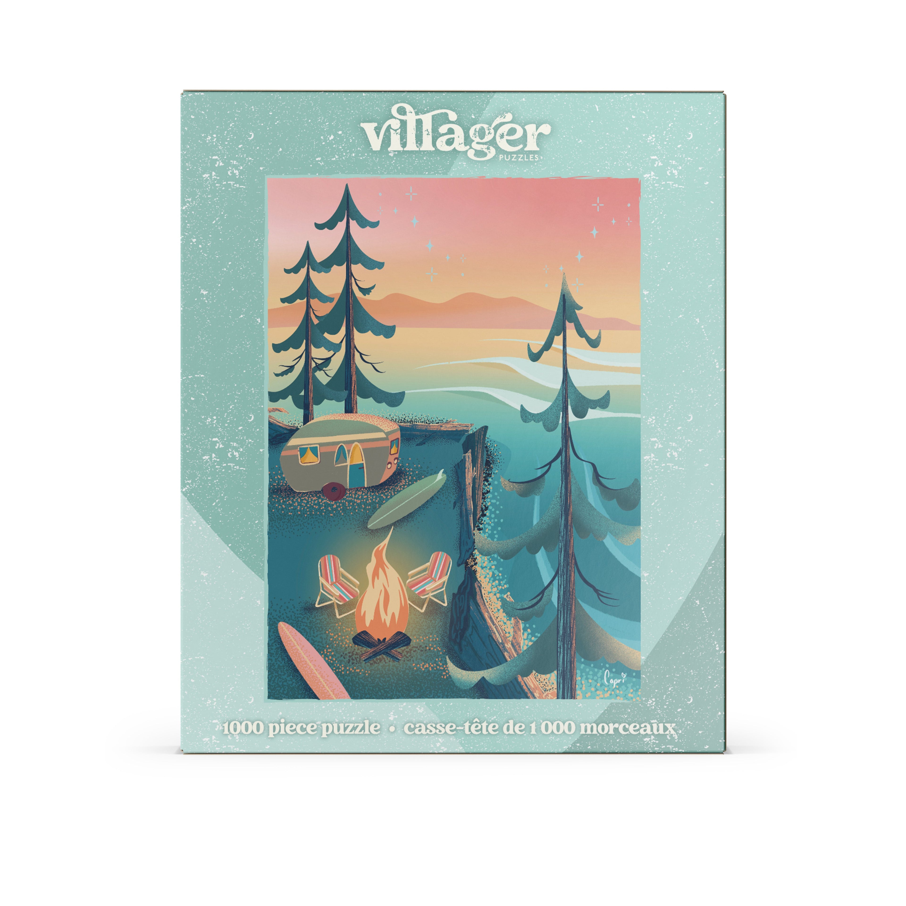 Coastal Camping | 1000-Piece Puzzle for Adults | Designed in Canada by Capri Sadler