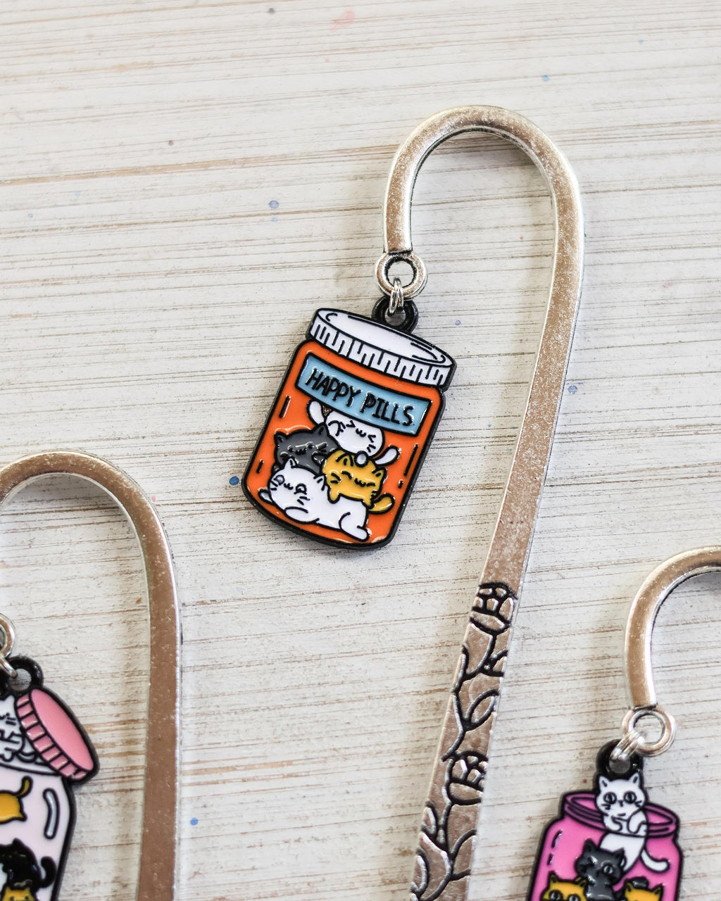 Anti Depressant Cats Metal Hairpin Hook Bookmark