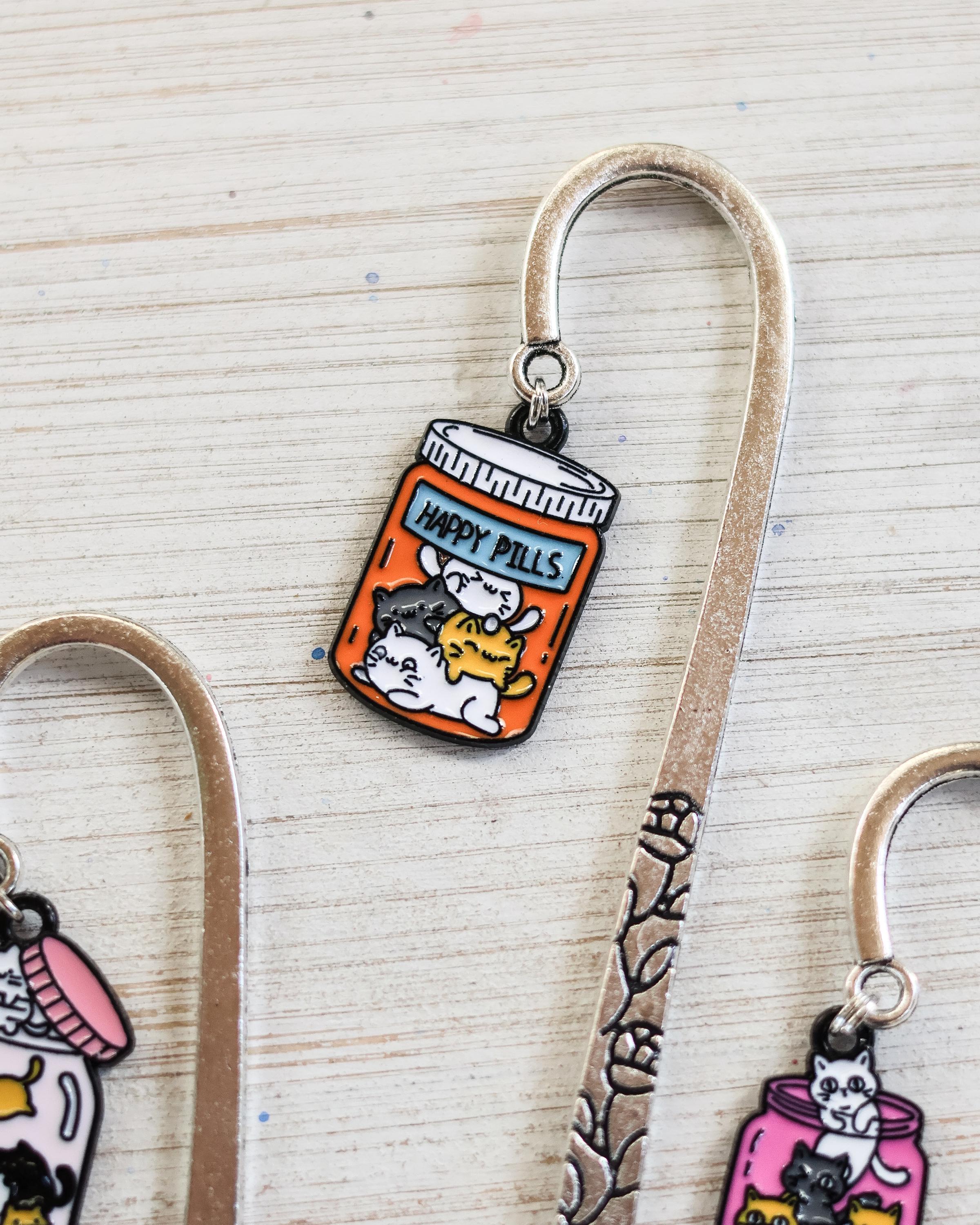 Anti Depressant Cats Metal Hairpin Hook Bookmark