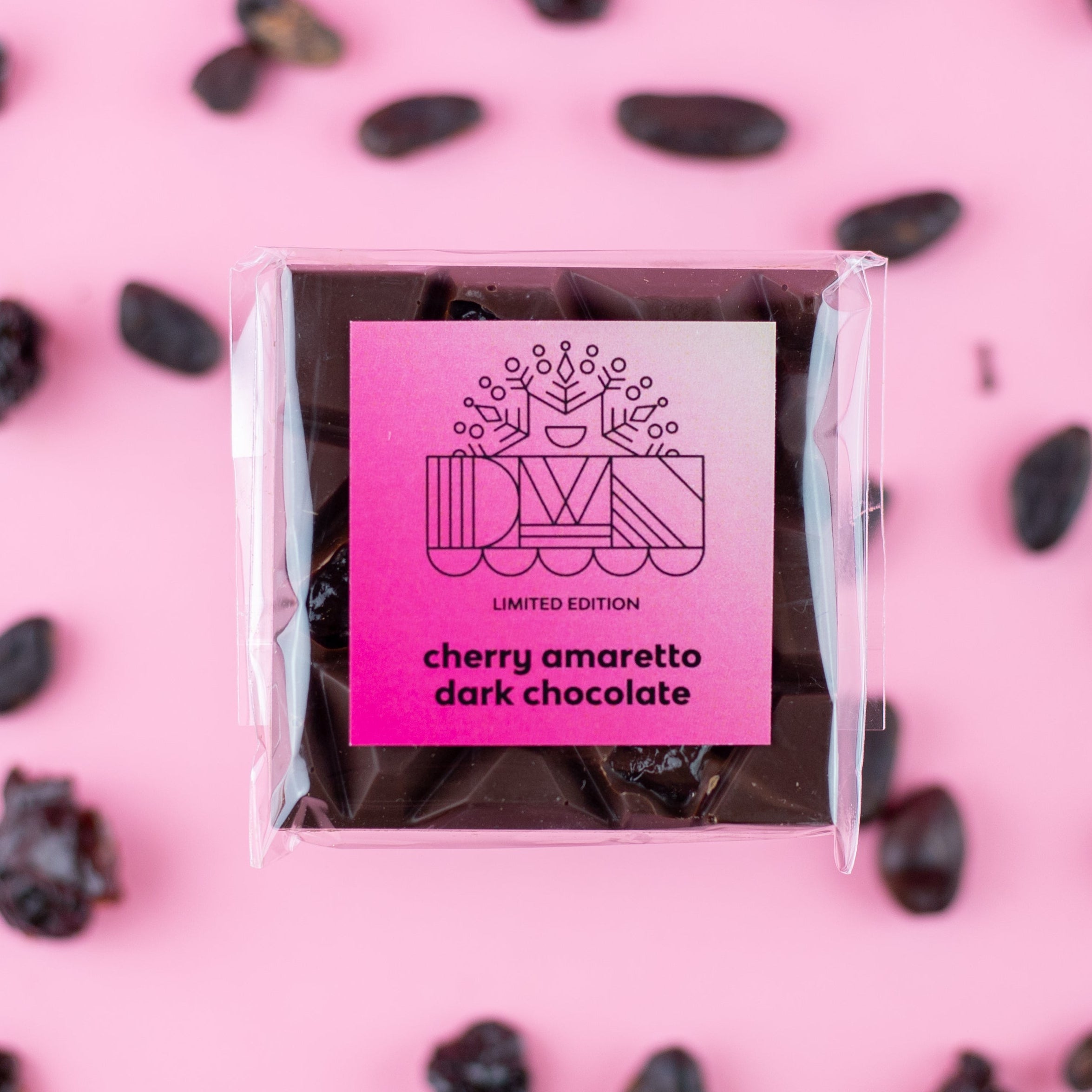 cherry amaretto dark chocolate bar