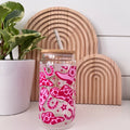 Disco cowgirl glass cup