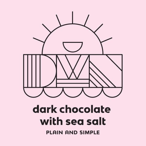 dark chocolate bar with sea salt