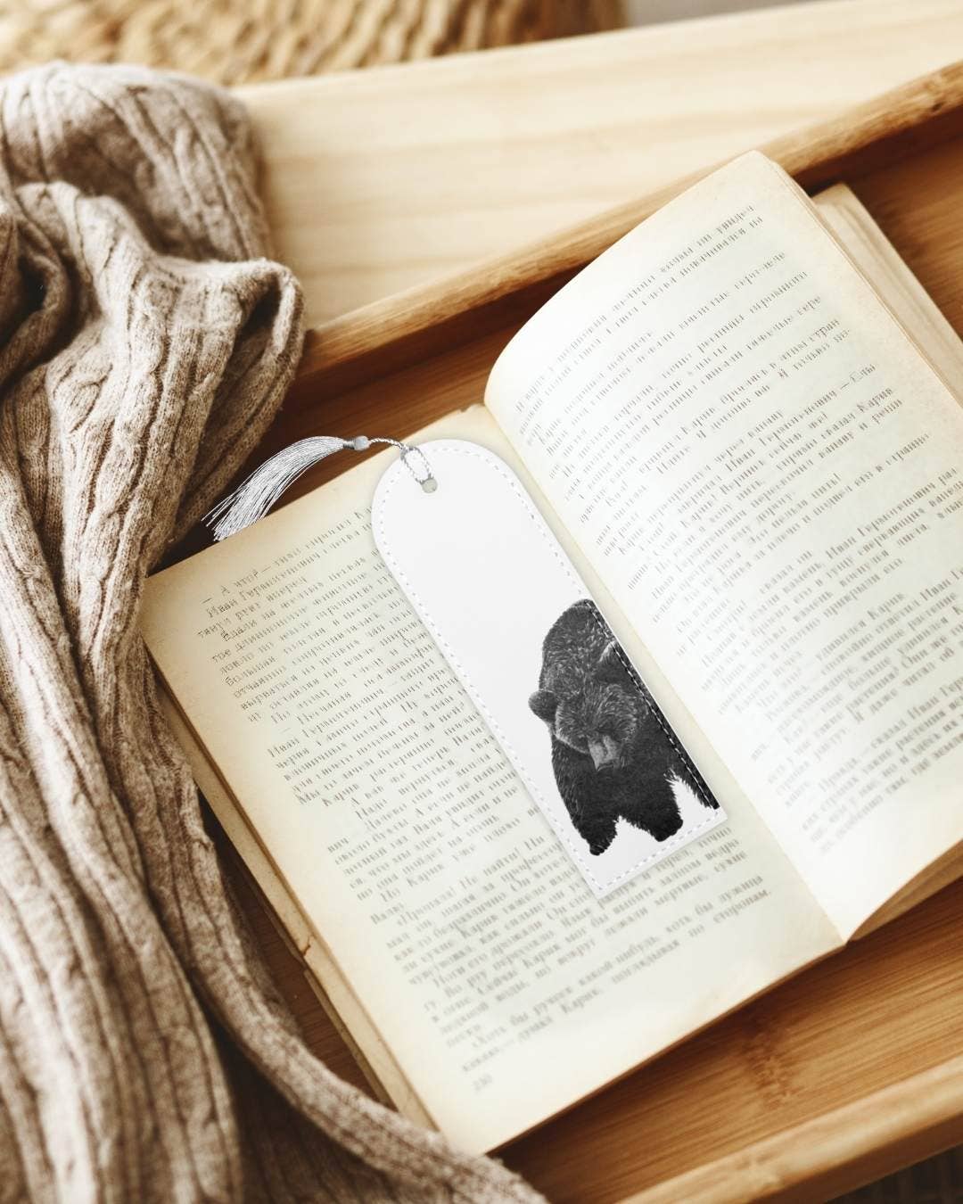 Bear - Vegan Leather Bookmark
