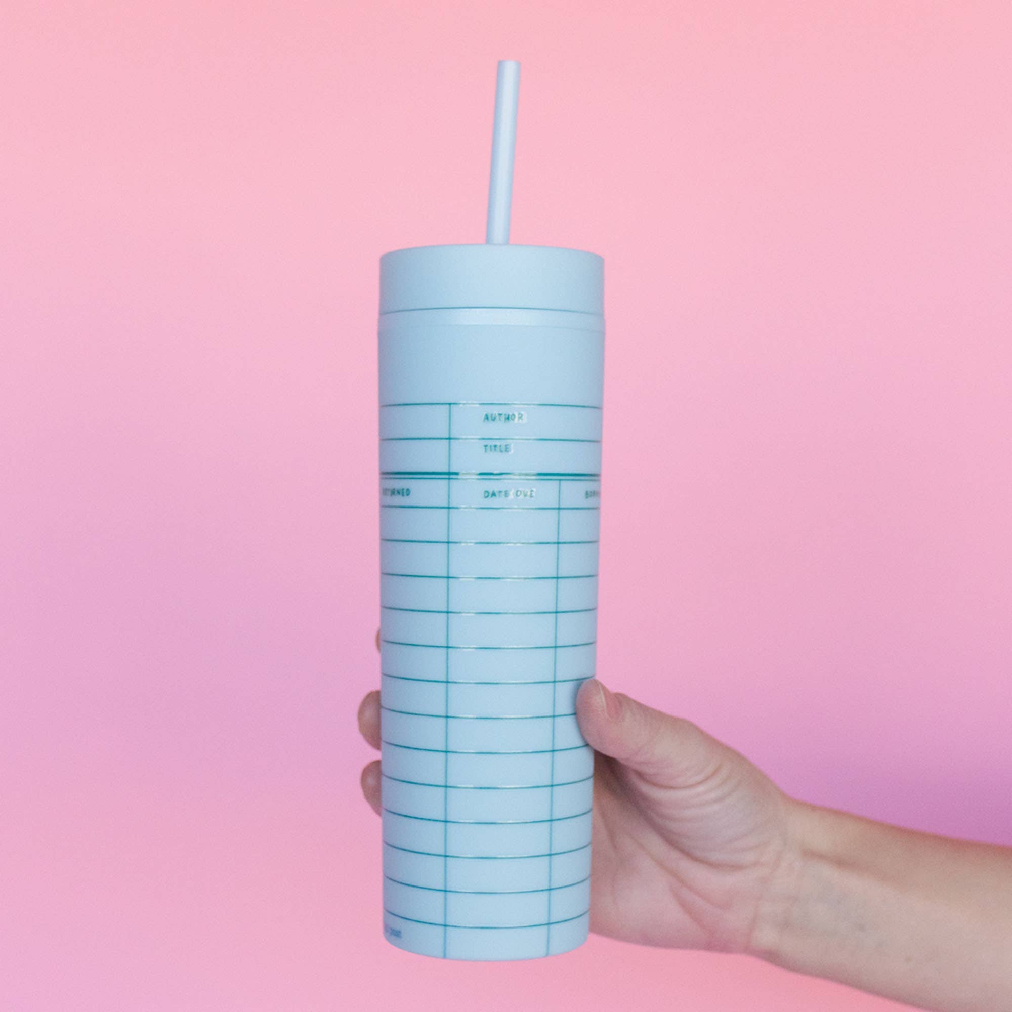 Sky Blue Library Card 16oz Tumbler
