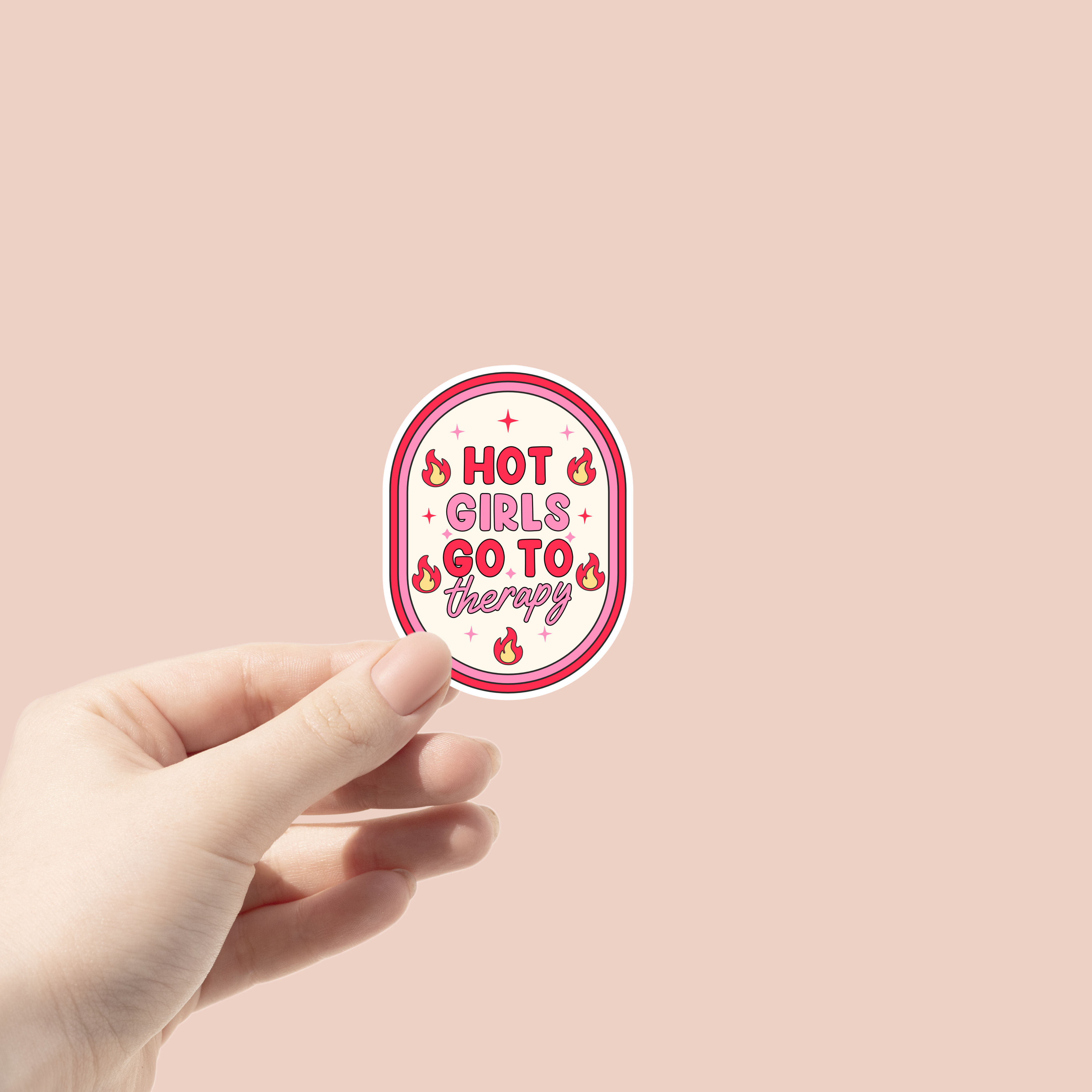 Hot Girls Go To Therapy Sticker