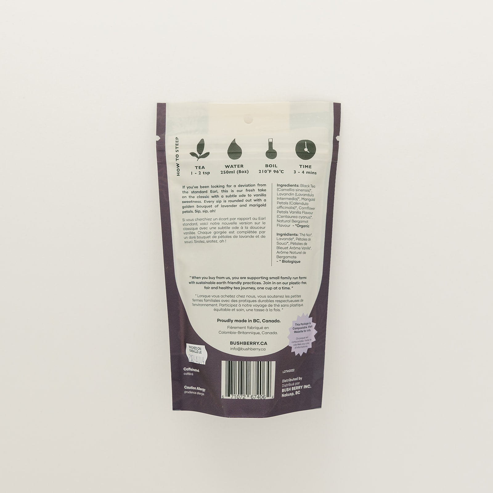 Organic Lavender Earl Tea